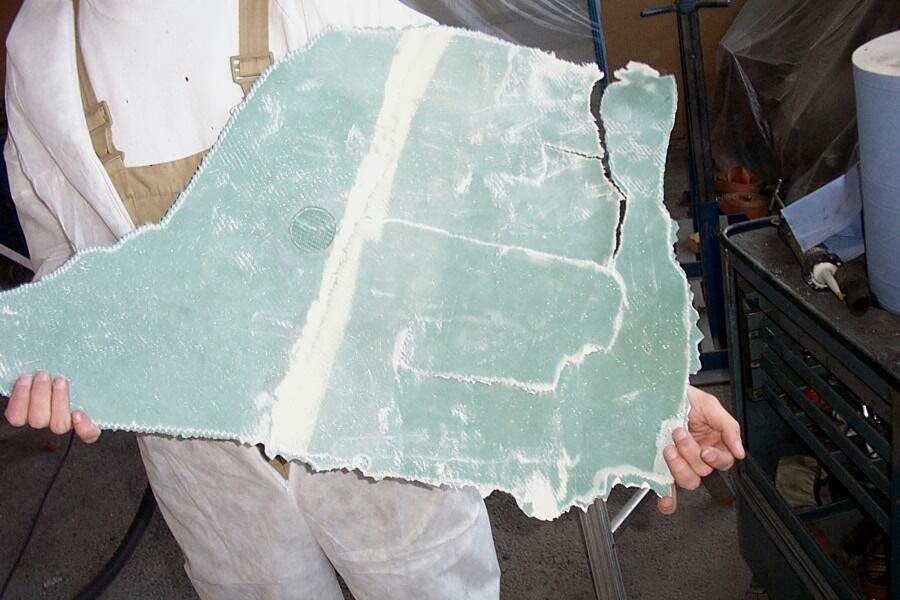 Flächige Laminatablösung
